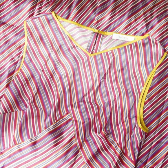 COPY - 【BRAND NEW】DOEN Adelana Silk Dress Le Marais Stripe - Picture 2 of 12